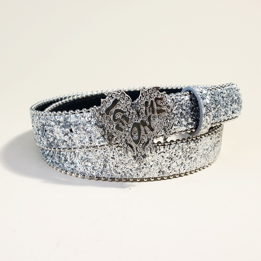 Women'S Jeans Accessories Chain - Women's Fashion Versatile Rhinestone Silver Sequin