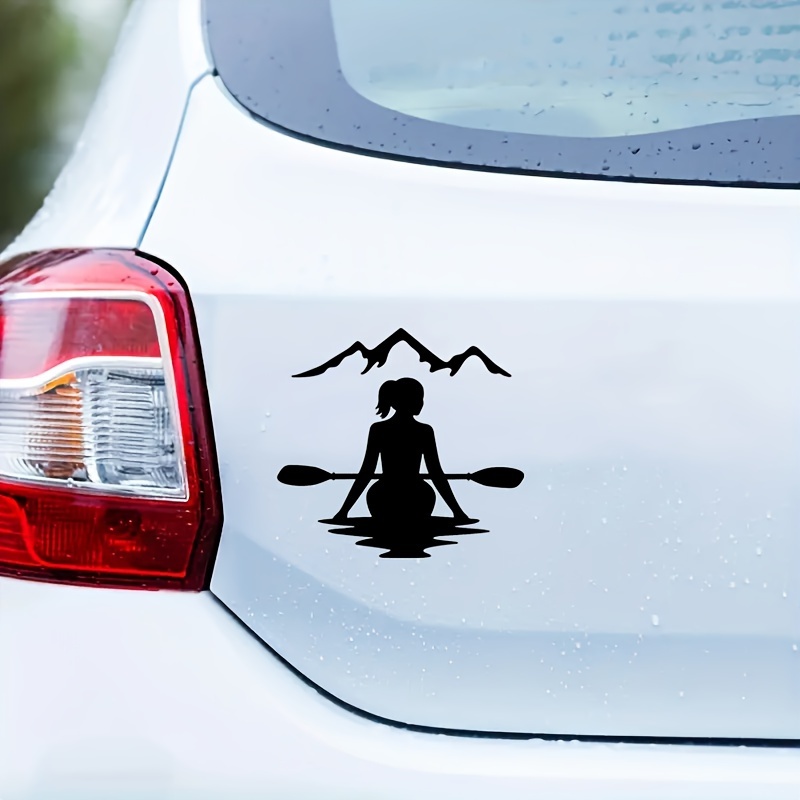 Women'S Kayak Accessories - 1pc Women Kayaker Car Sticker Vinyl