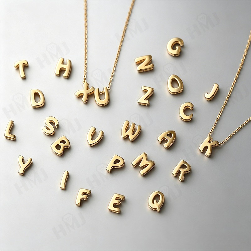 Women Accessories Name In English - Letter Necklace S925 Silver Plated 18K