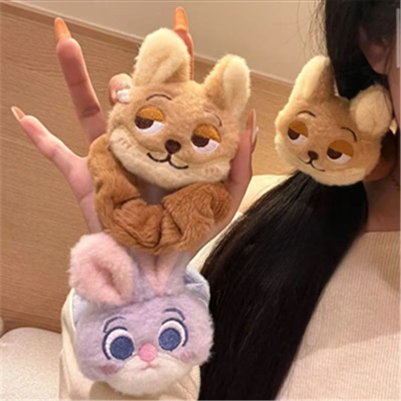 Hair Band Elastic - Cartoon Zootopia Judy Nick Plush Hair