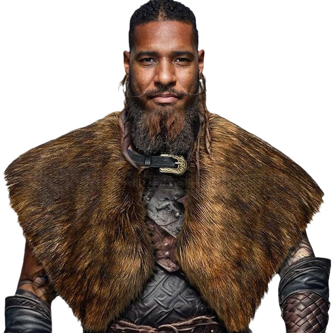 Women'S Viking Accessories - Fur Collar Winter Clothing King Warrior