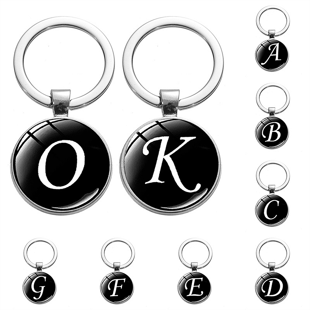 Women Accessories Name In English - A-Z Initial Name Keychain For Women