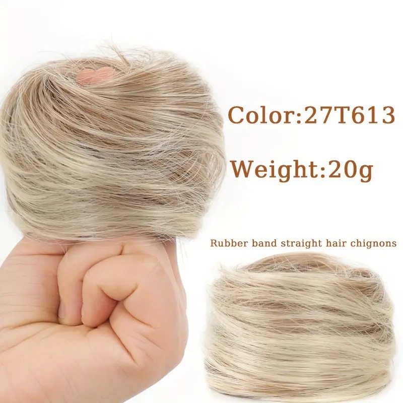Synthetic Hair Bun Extension M - Hair Band Elastic review and price