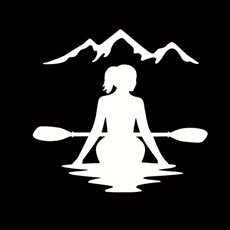 1pc Women Kayaker Car Sticker  - Women'S Kayak Accessories review and price