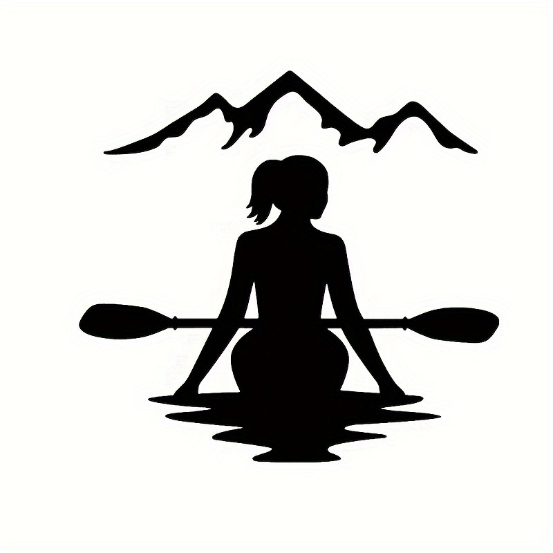 1pc Women Kayaker Car Sticker  - Women'S Kayak Accessories review and price