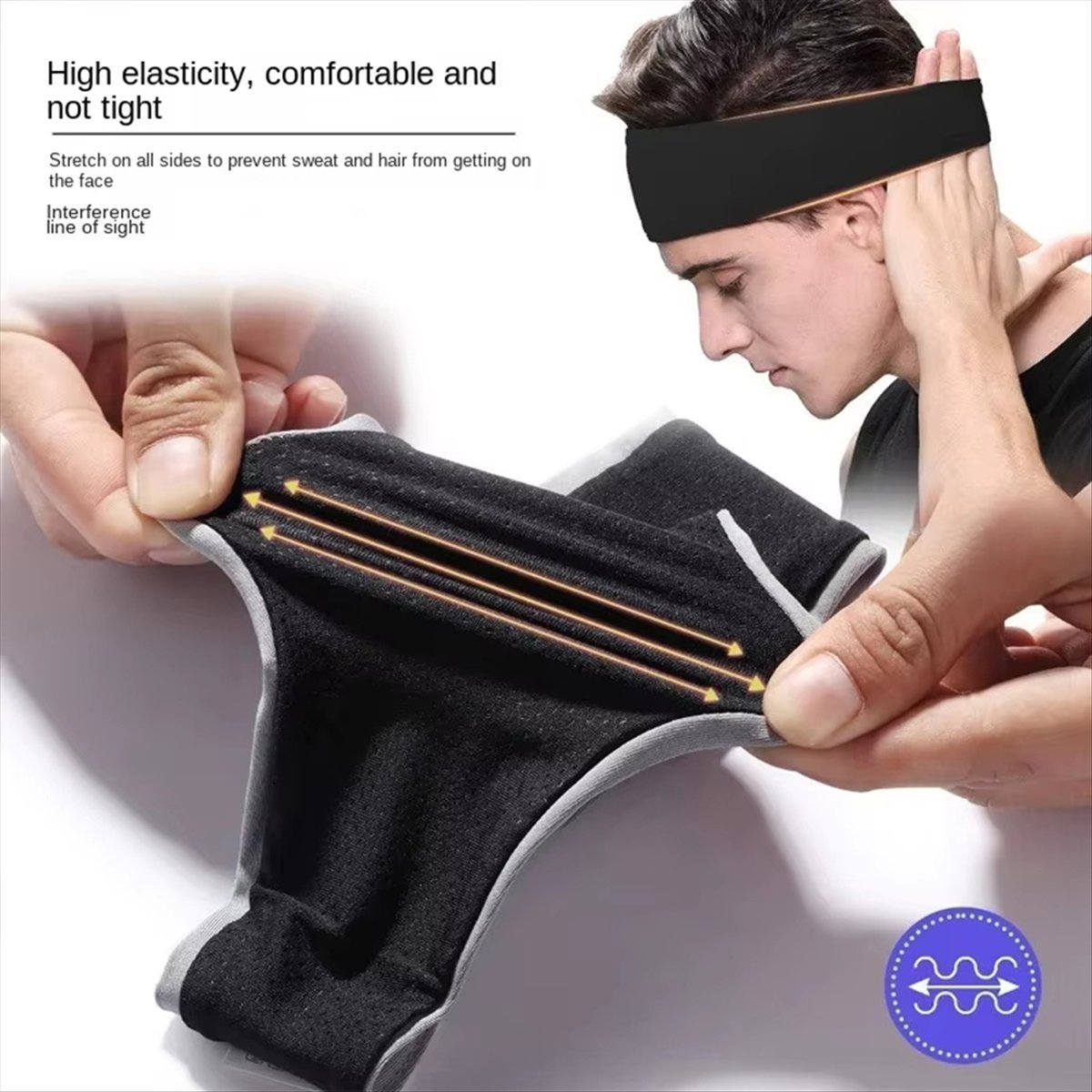 ABST Sweatband for Men Women E - Hair Band Elastic review and price
