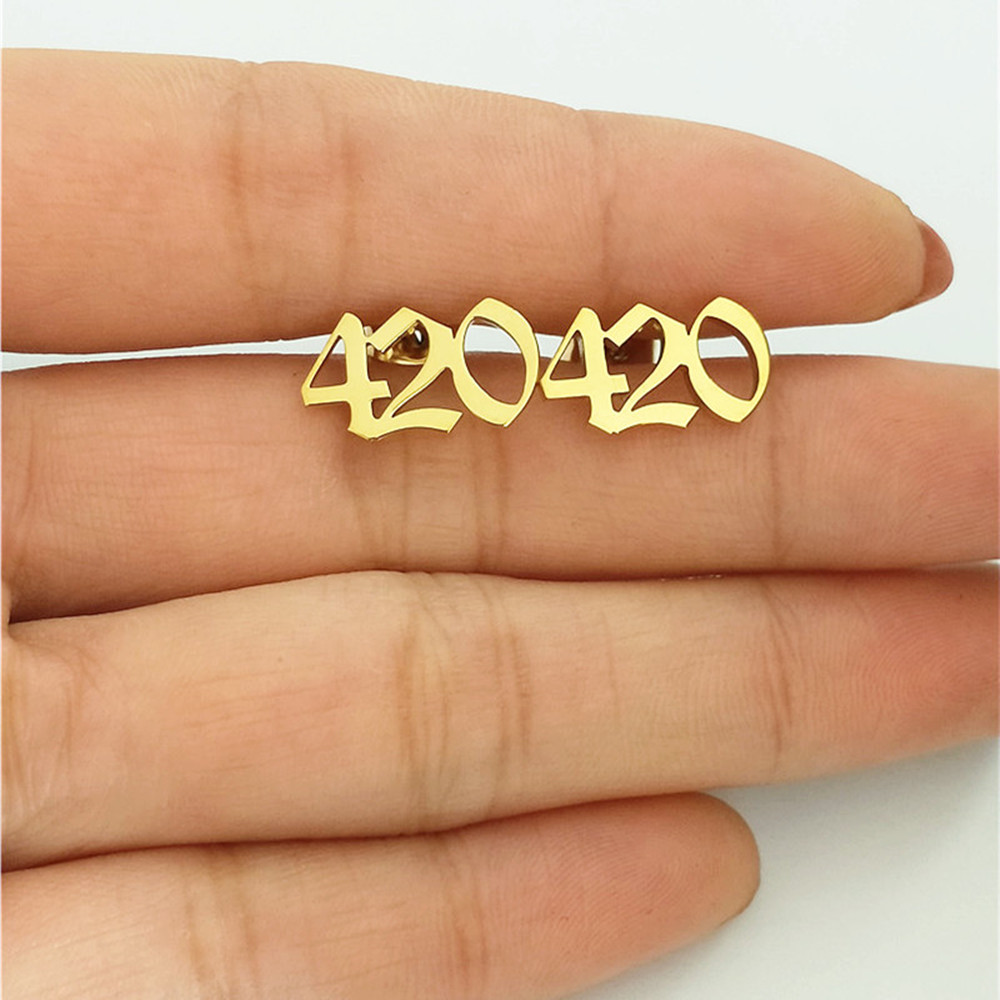Custom Old English Number Stud - Women Accessories Name In English review and price