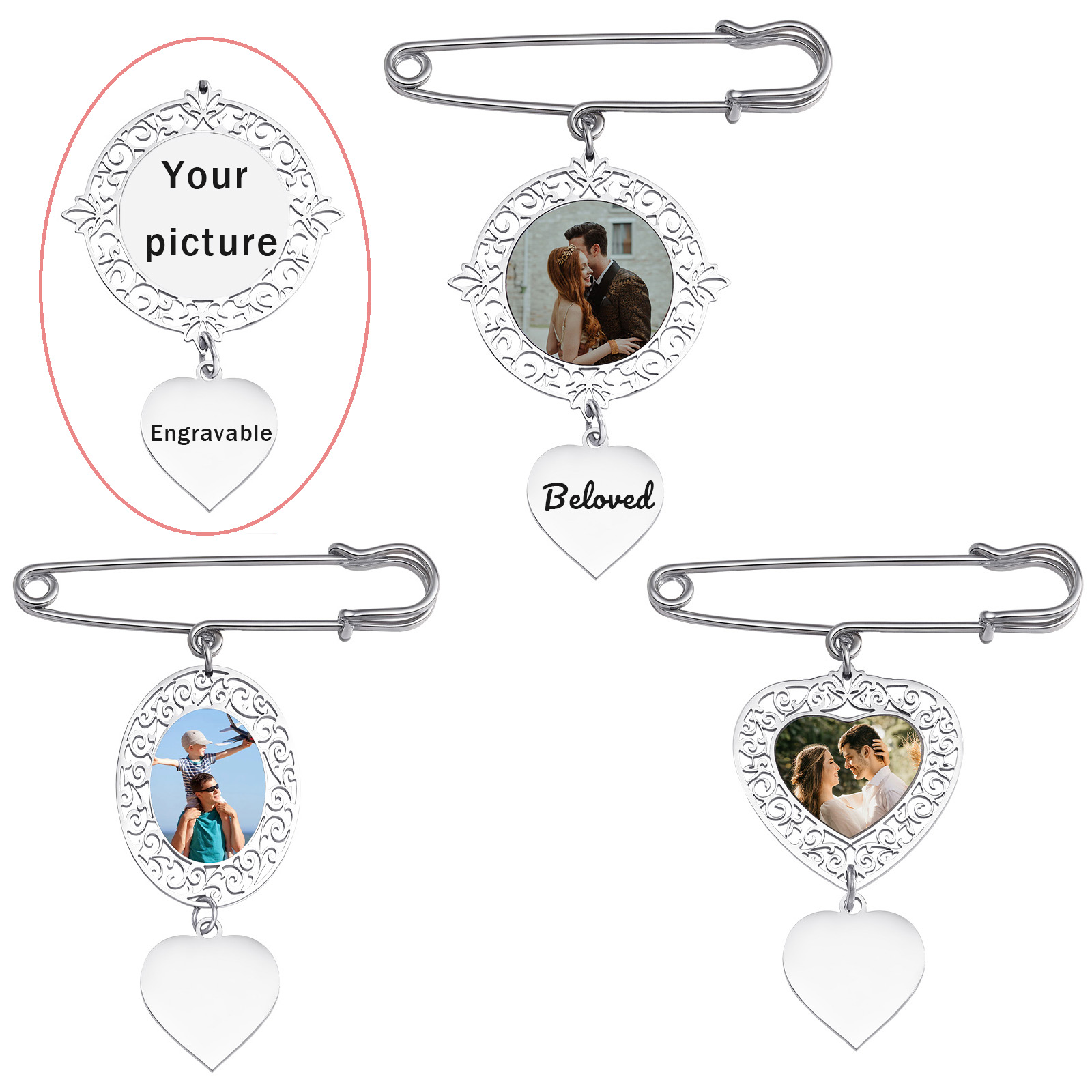 Custom Picture Badge Brooches  - Women Accessories Images review and price