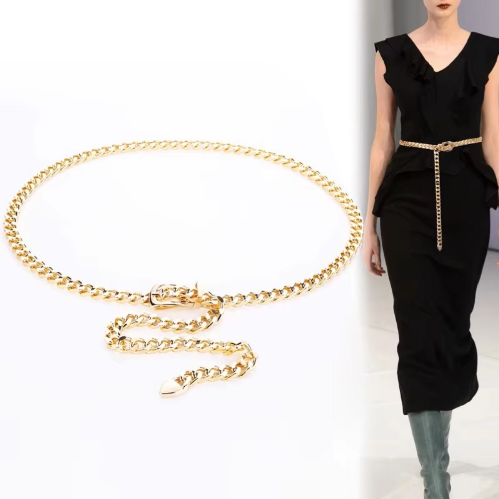 Simple Metal Chain Belts Long  - Women'S Jeans Accessories Chain review and price