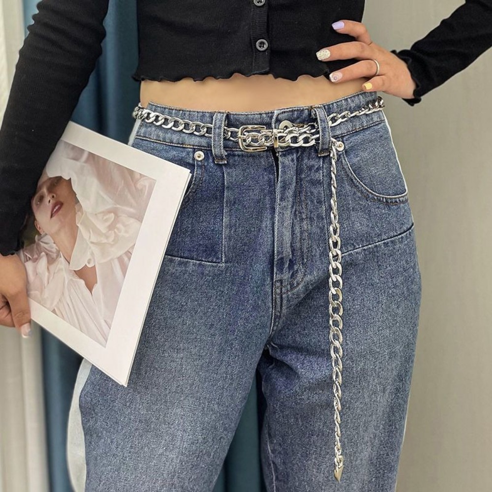 Simple Metal Chain Belts Long  - Women'S Jeans Accessories Chain review and price
