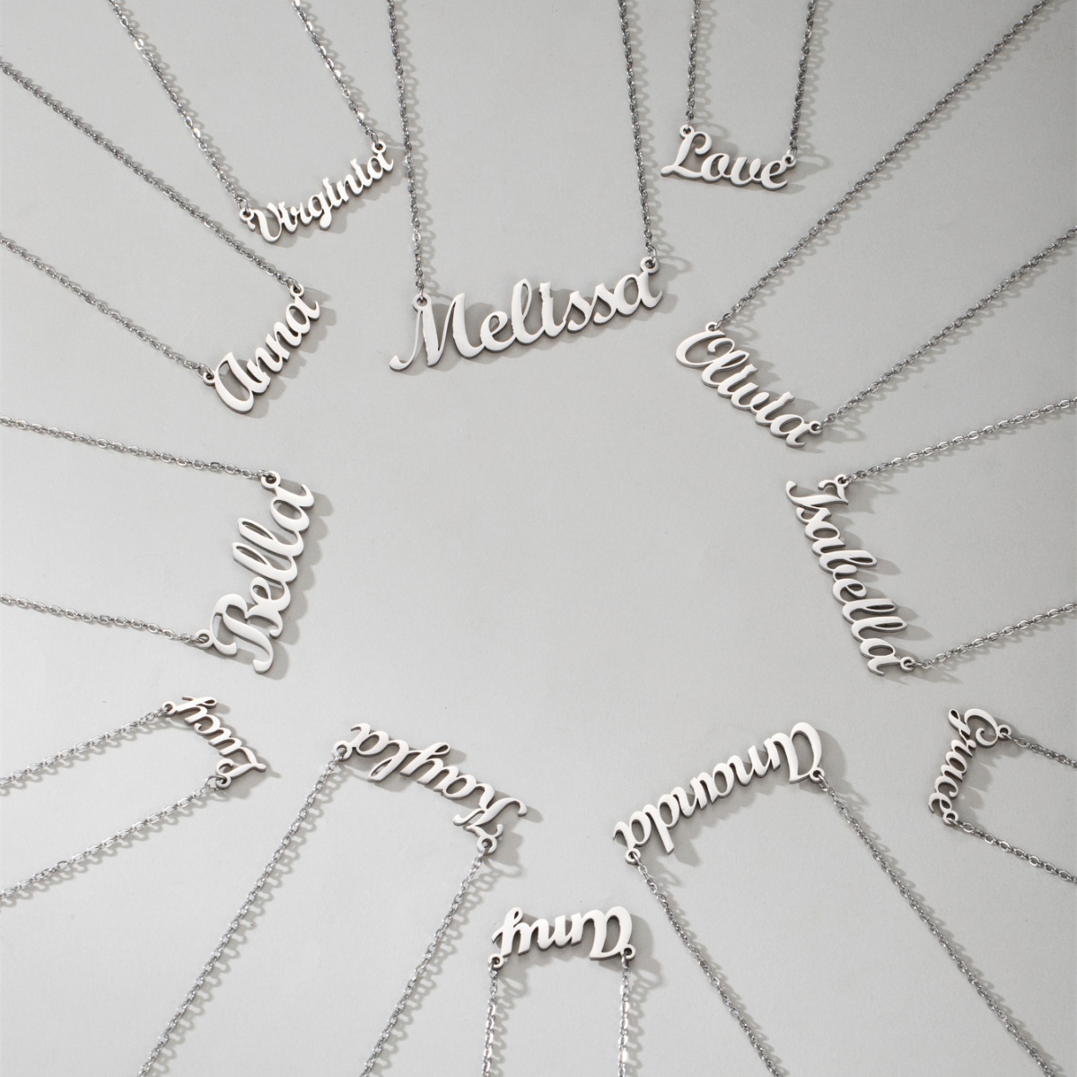 1 Steel English Name Necklace, - Women Accessories Name In English review and price