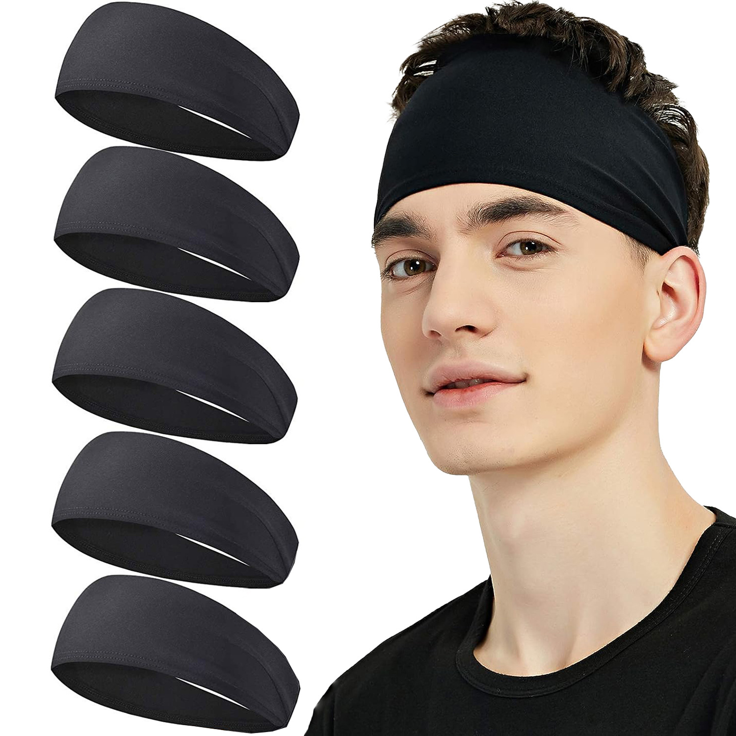 Sweatband for Men Women Elasti - Women'S Yoga Accessories review and price