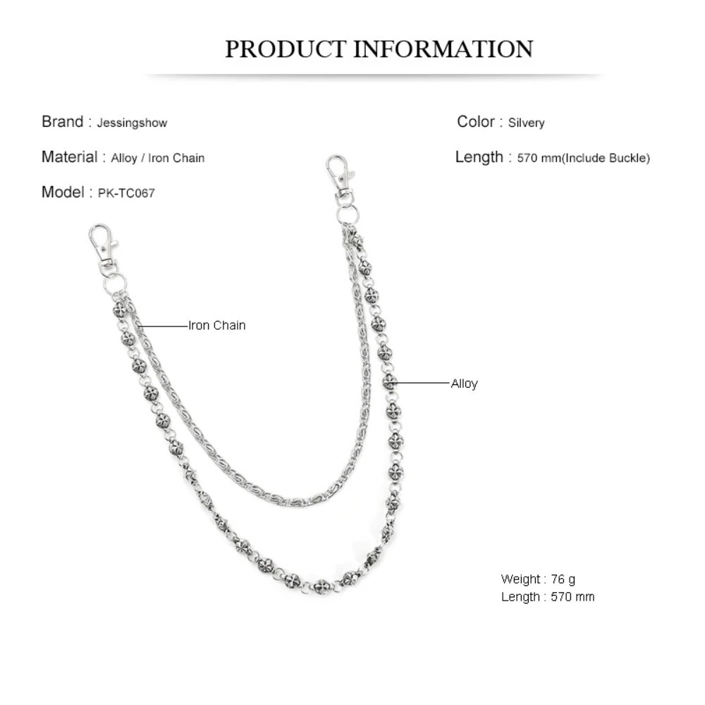 NEWTrendy Hip Hop Double Layer - Women'S Jeans Accessories Chain review and price