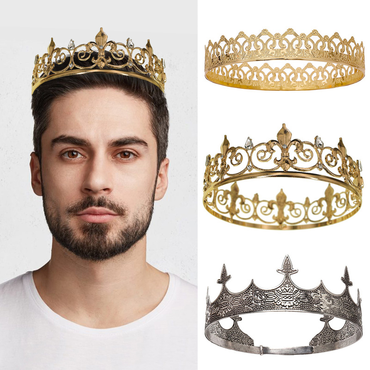 Royal King Queen Crown for Men - Queen Accessories review and price